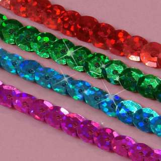 Holographic Faceted Sequin Trim Pick Your Color 4 Yards  