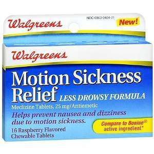  Motion Sickness Relief Chewable Tablets, Raspberry, 16 ea