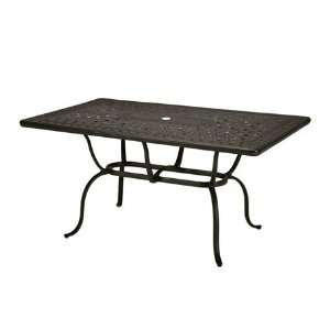   43 Rectangular Metal Counter Table Textured Moab Patio, Lawn & Garden