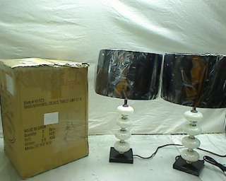 UMA 40023 Black and Pearl Metal Glass Table Lamps.TADD  
