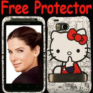 Case for HTC ThunderBolt Verizon Hello Kitty +Protector  
