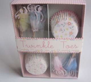 MERI MERI Boxed Ballet Cupcake Toppers Decorations Twinkle Toes 