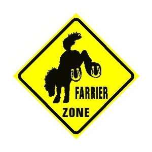  FARRIER ZONE horse shoe blacksmith sign