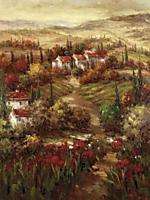 48x36 Tuscan Village by Hulsey Canvas Landscape Art  