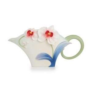    Franz Porcelain Graceful orchid flower creamer 