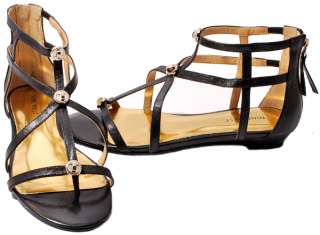 Nine West Womens Shoes Black Megawatt Gladiator Sandals medium width 