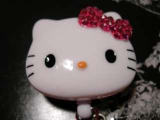 Bling Hello Kitty Retractable ID Badge Holder US Seller/ 