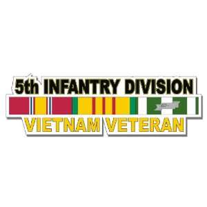  US Army 5th Infantry Division Vietnam Veteran Window Strip 