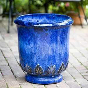  Gulf Planters in Antique Blue   Set of Two Patio, Lawn 