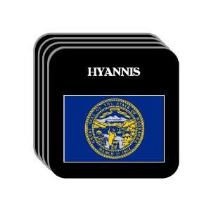 US State Flag   HYANNIS, Nebraska (NE) Set of 4 Mini Mousepad Coasters