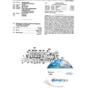 NEW Patent CD for HYDRAULIC CONTROL SYSTEM FOR BRAKES, CLUTCHES AND 