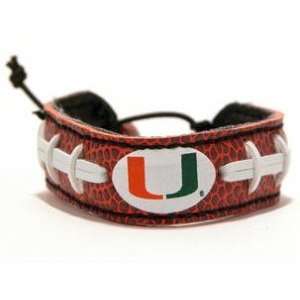  Miami Hurricanes Handmade Seam Bracelet Classic Football 