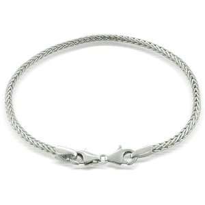   Silver Foxtail Chain Bracelet Pandora Biagi Troll Charms Compatible 7
