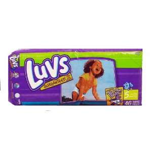  Luvs Mega Pack 46 Diapers   Size 5 (Pack of 2) Health 