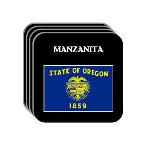 US State Flag   MANZANITA, Oregon (OR) Set of 4 Mini Mousepad Coasters