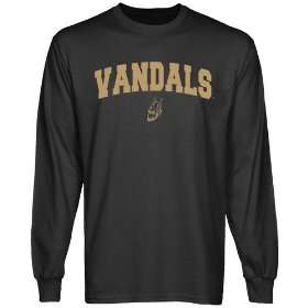  Idaho Vandals Charcoal Logo Arch Long Sleeve T shirt 