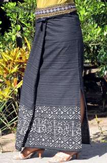 Inked Sarong Dress Wrap Soft Black Thailand TUBE Skirt  