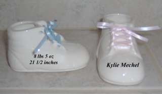 Personalized Ceramic Baby Shoe Bootie Keepsake Gift  