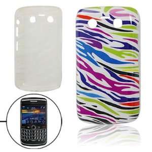 Gino IMD Colorful Zebra Print Plastic Back Case for Blackberry 9700 