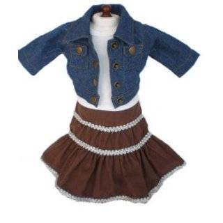 Denim Jacket Peasant Skirt   18 Inch Doll Clothes / clothing Fits 