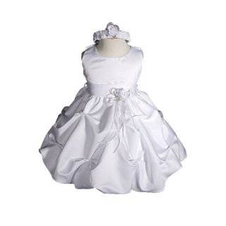 AMJ Dresses Inc White Infant Flower Girl Christening Dress Size M