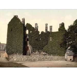 Vintage Travel Poster   McLellans Castle Kirkcudbright Scotland 24 X 