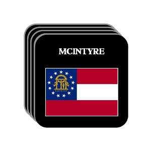 US State Flag   MCINTYRE, Georgia (GA) Set of 4 Mini Mousepad Coasters