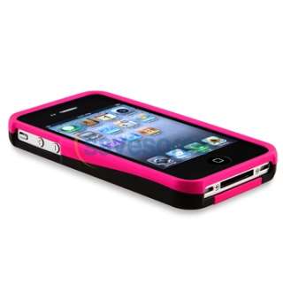   compatible with apple iphone 4 at t verizon hot pink black quantity 1