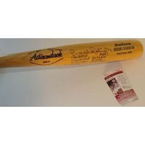   Robinson Autographed Bat   8 Inscriptions JSA   Autographed MLB Bats