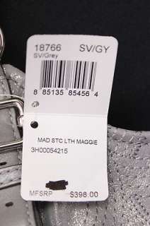   18766 Madison Stitched Leather Maggie Handbag Purse Grey NWT  