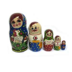   Doll   Wooden Traditional Matryoshka Rooster 