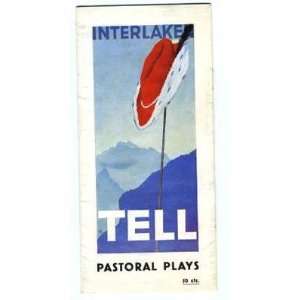  Interlaken William Tell Pastoral Plays Brochure 1930s 