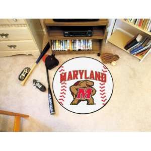 Maryland Terrapins 29 Round Baseball Floor Mat (Rug)  