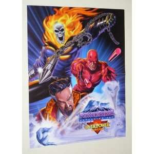 1995 Marvel Overpower Power Surge Card Game Promo Poster 