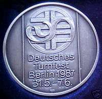 1987 Pewter Token DEUTSCHES TURNFEST BERLIN 750 JAHRE  