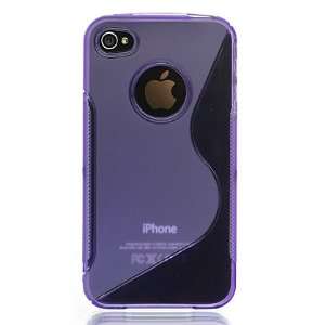  PURPLE Crystal Gel Skin for Apple iPhone 4 Mix Style 