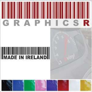  Decal Graphic   Barcode UPC Pride Patriot Made In Ireland A407   Black