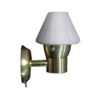 MINI LED BRASS DIMMABLE WALL LIGHT MARINE BOAT FROSTED GLASS CONE 140 