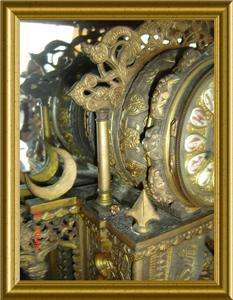 ANTIQUE SIGNED Japy Freres ARABIC ORIENTAL MANTLE CLOCK  