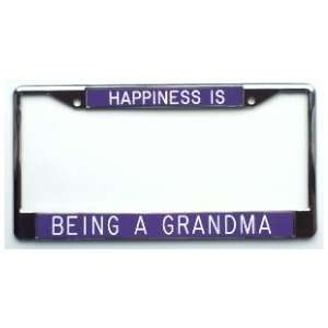 Happiness is Being A Grandma purple license plate frame 