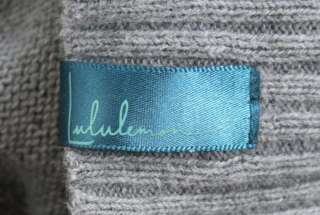 Lululemon Grey Knit Tie Back V Neck Sweater  