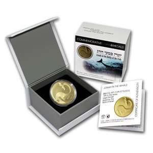  2010 Israel Jonah in the Whale 1/2 oz Proof Gold Coin w 