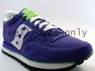 Saucony Jazz Original purple white nylon running lace up shoes womens 