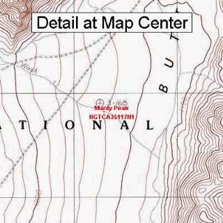  USGS Topographic Quadrangle Map   Manly Peak, California 