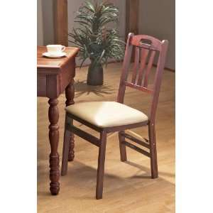  2 Wood Folding Chairs