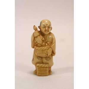 Ivory Carving Japanese Man 