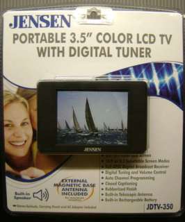 Jensen Portable 3.5 Color LCD TV DIGITAL Tuner *NEW*  
