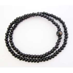   Black Wood Beads Tibetan Buddhist Prayer Japa Mala Necklace Jewelry