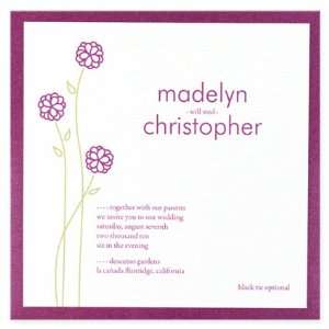  Madelyn & Christopher Plum Flower Koala Invite Wedding 