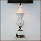   Italian Alabaster Brass Urn Lamp Hollywood Regency Neoclassical Marble